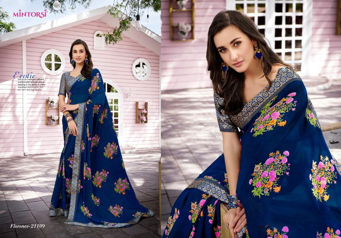 Florence Weightless Designer Casual Wear Lace Bordered Sarees Collection 21101-21110